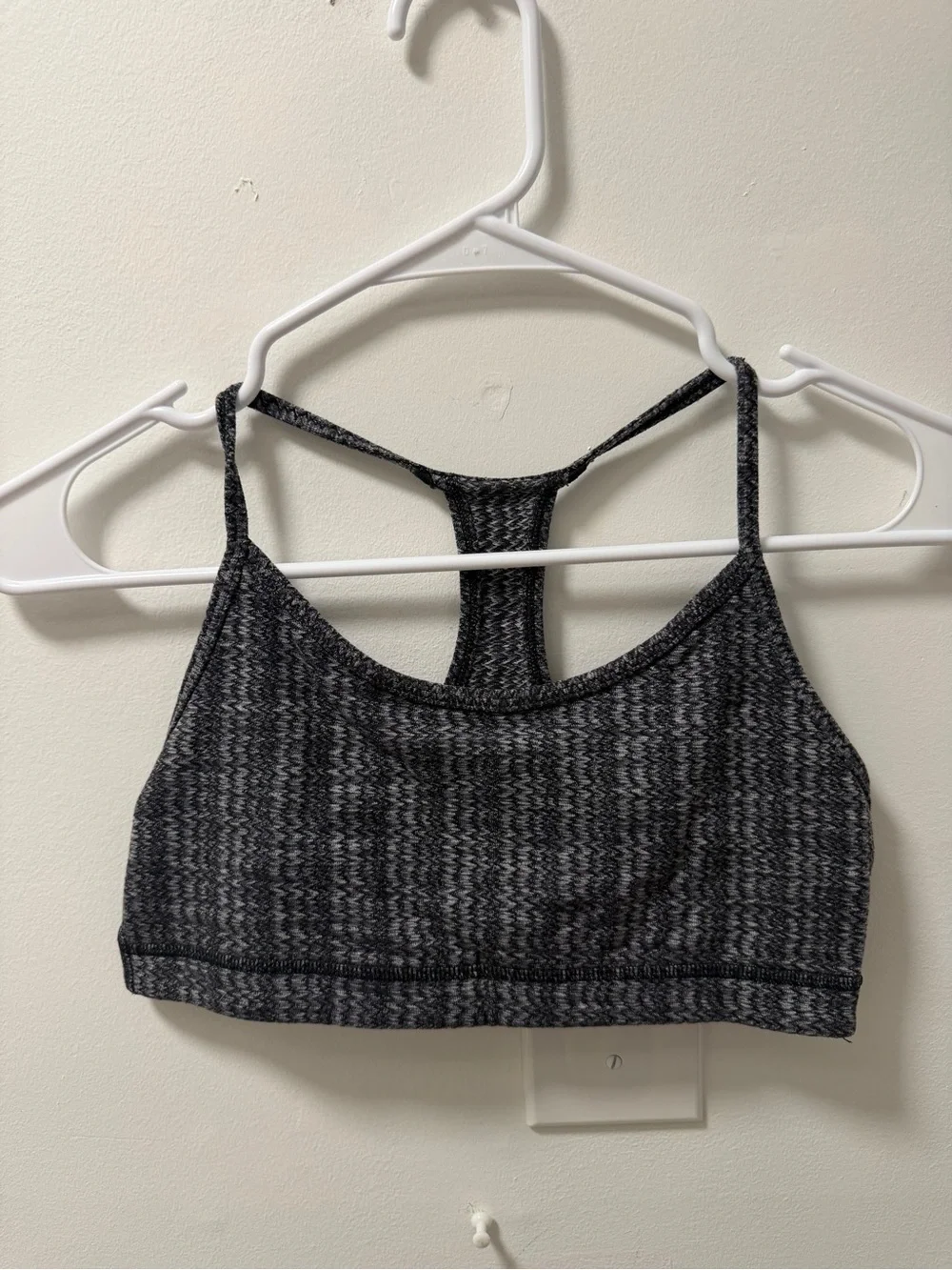 Lululemon Seamless Heathered Black Sports Bralette